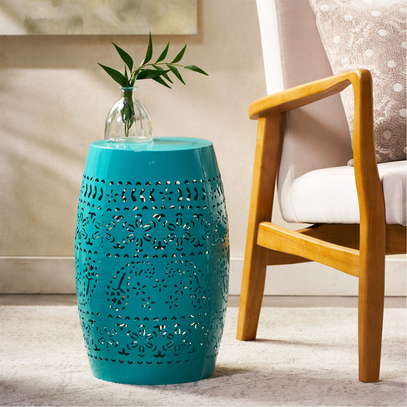 12 tables d'appoint, Bleu sarcelle