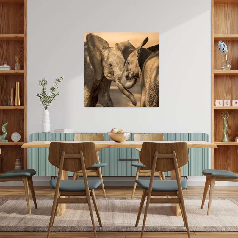 Art mural abstrait contemporain Playtime, H 36 po x l 36 po
