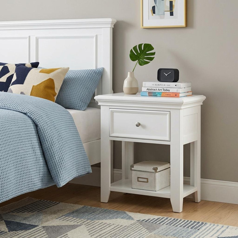 Normant 27" White One Drawer Nightstand