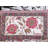 Cloud-Cream Mughal Floral Gold Outline Print 100% Cotton Queen Size Bedsheet Set – Pink Bold Vine Motif, 2 Pillow Covers, Artisan Indian Bedding