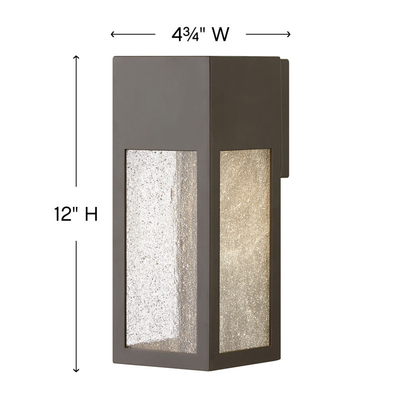 Rook LED Outdoor Flush Mount, Bronze, 6.5W, 12" H x 4.8" W x 4.8" D