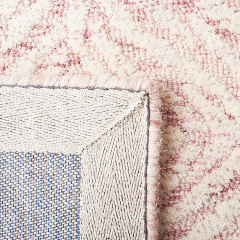 Tapis abstrait en laine et coton touffetés à la main Pezanetti, Tapis de couloir 2 pi 3 po x 8 pi