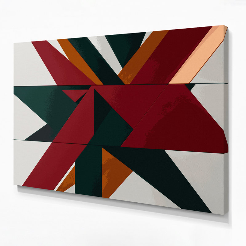 Geometric Abstraction 57 Brown Canvas Wall Art