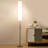 Wedurn 72'' Silver Column Floor Lamp with Outlet