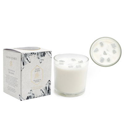 Geko Unscented Jar Candle with Glass Holder
