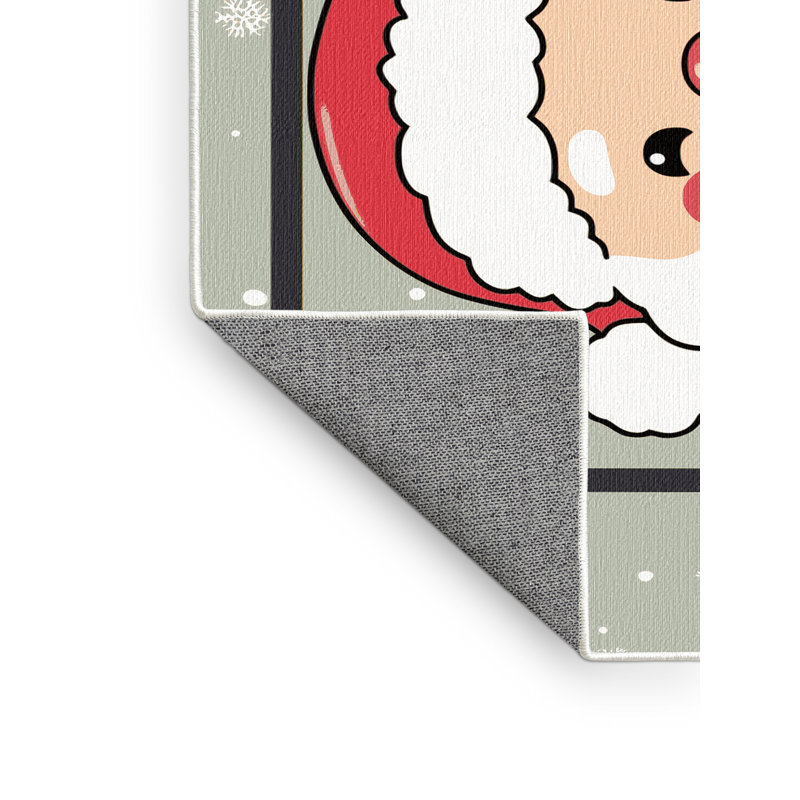 Tapis de vacances d'hiver de Noël lavable The Holiday Aisle®, Rectangulaire 8 pi x 12 pi