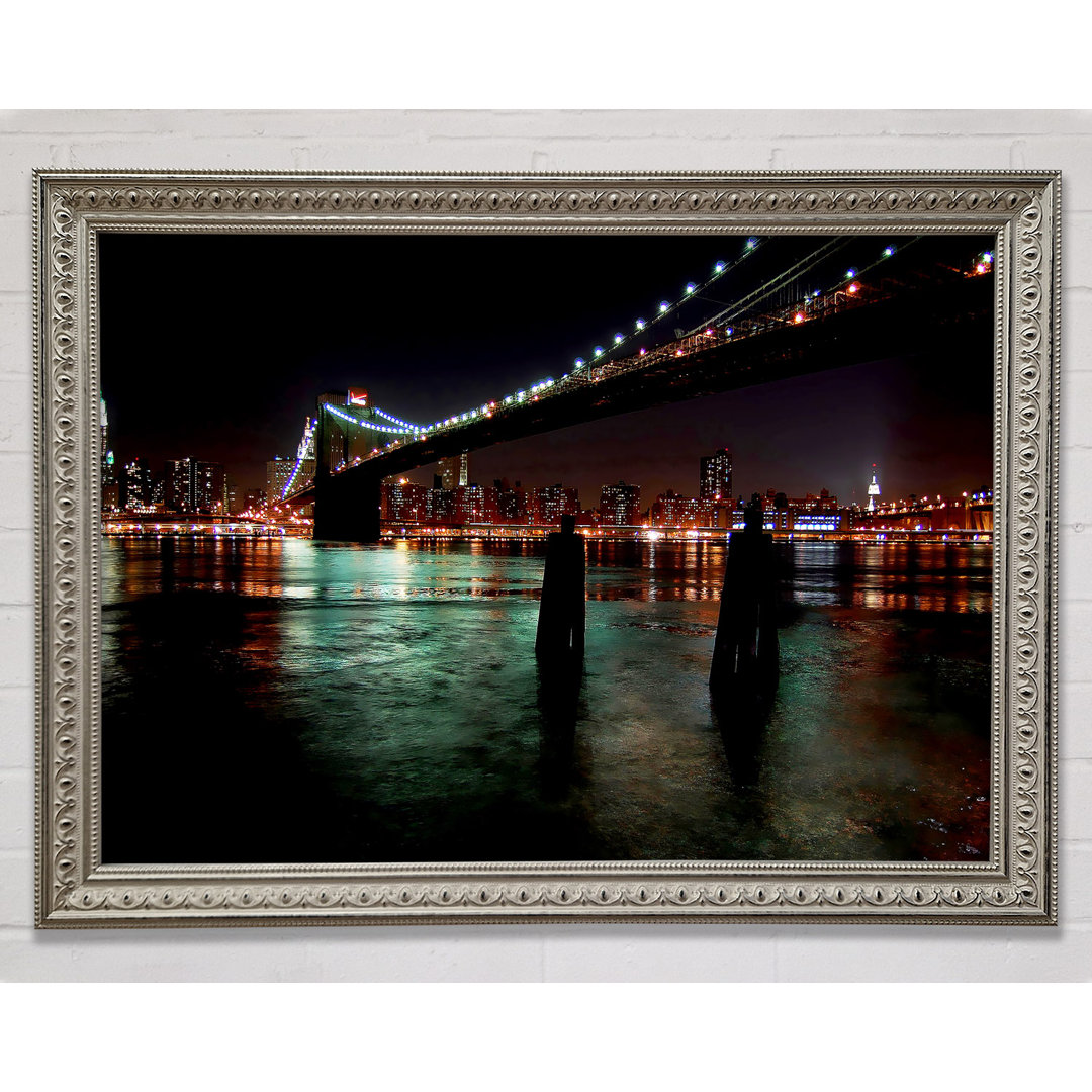 Gerahmter Kunstdruck New York View From The Waters Edge