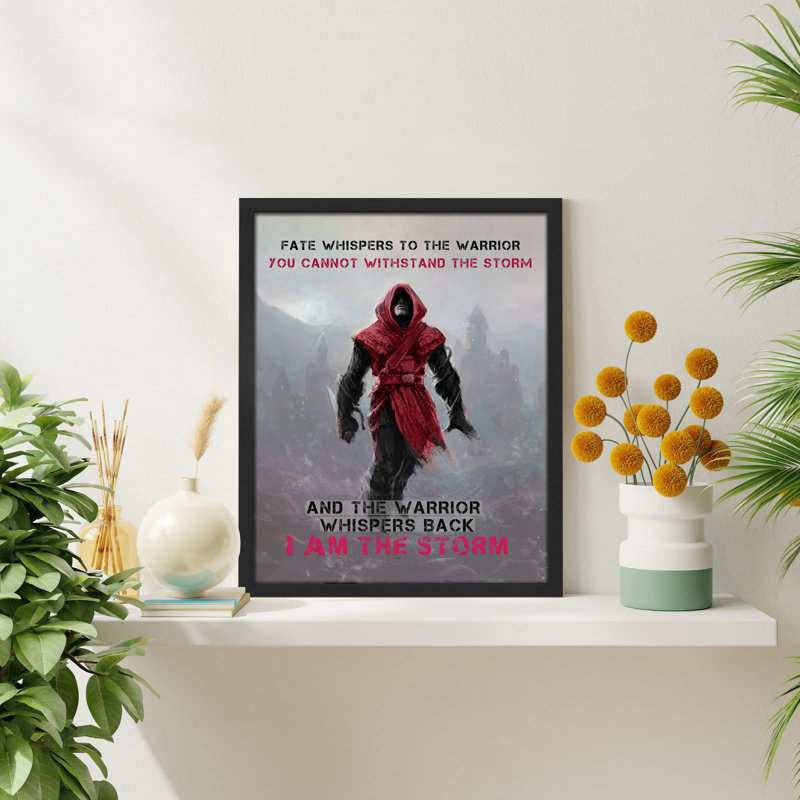 "Warriors In The Storm, Japon, Ninandi Samurai Ninja" sur papier, Naturel, H 14 po x l 11 po