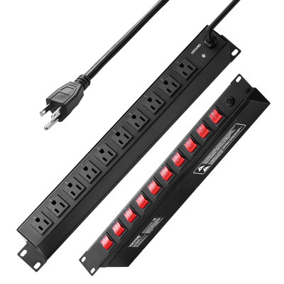 Protection contre les surtensions 19 "1U PDU 10 sorties