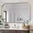 Modern Scalloped Corner Rectangle Bathroom Vanity Mirror | Stainless Steel Frame-442909075-466854867