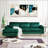 Shannon Velvet Sectional Sofa with Chaise