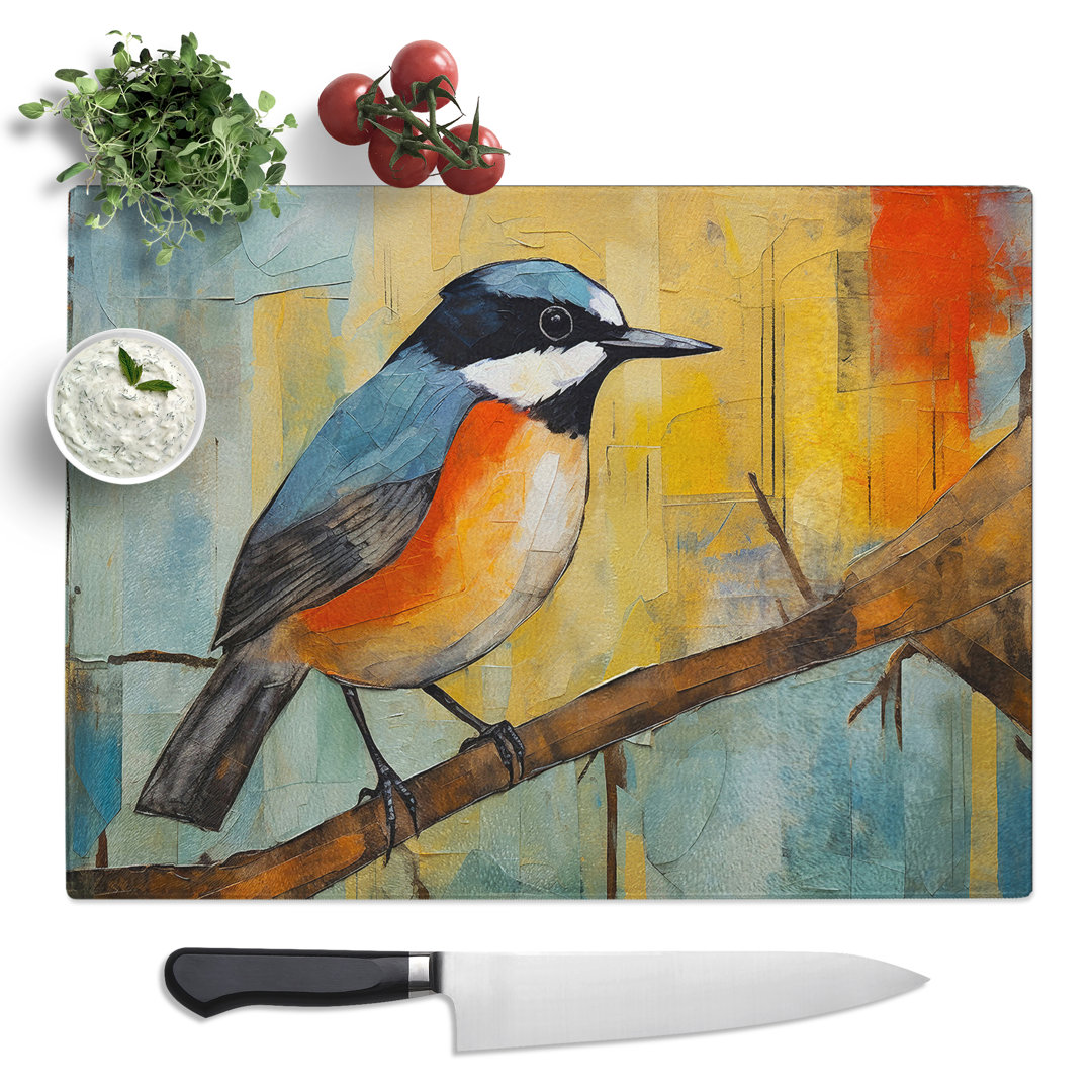 Constructivism Bird  Glass Chopping Board