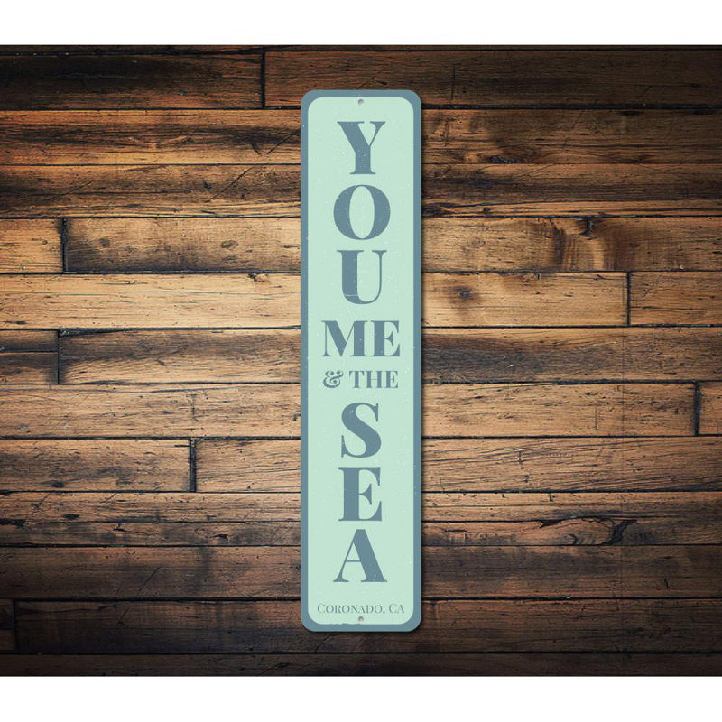 Panneau vertical en aluminium You You & The Sea, H 4 po x l 18 po x P 0,04 po