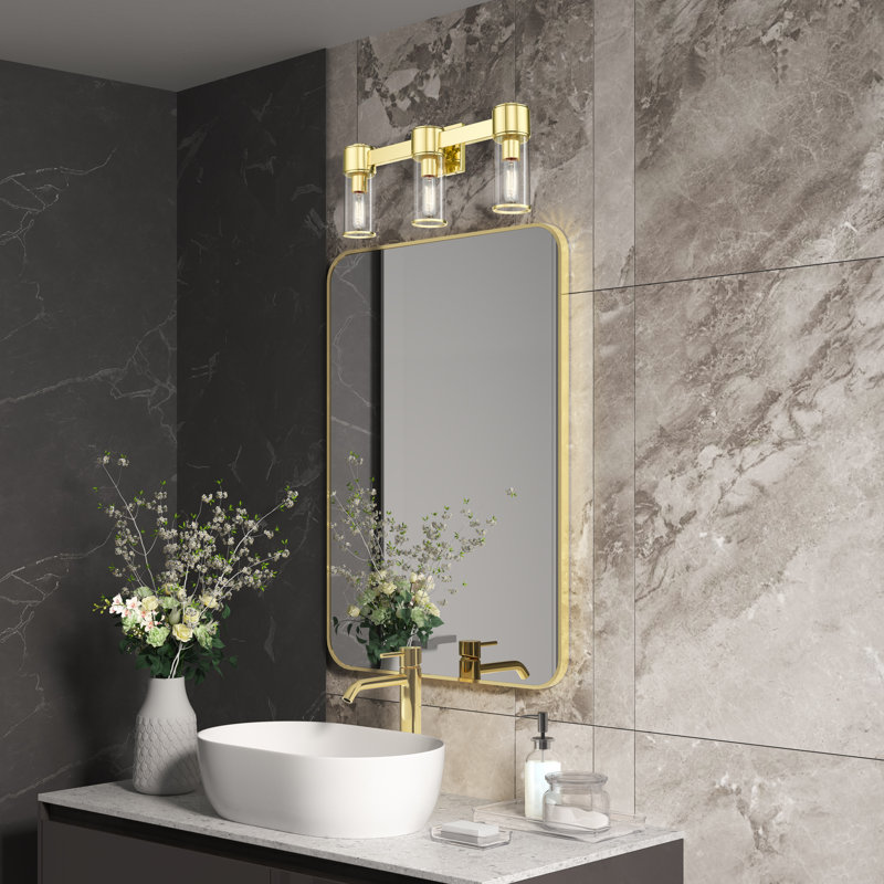 Barbette 3 - Light Dimmable Vanity Light, Polished Brass