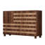 Buffet en noyer de 55,11 po de largeur sculpté à la main avec buffet, console de bar avec 2 tiroirs, 3 portes de rangement et tablettes réglables pour la salle à manger, la cuisine, le vestibule et le vestibule