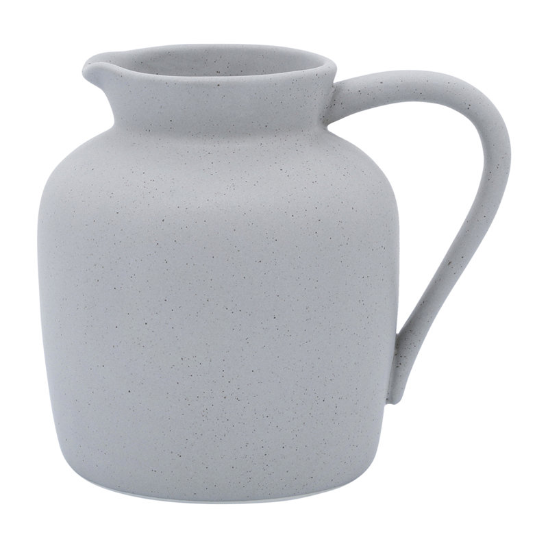  Vase pichet en céramique, Gris, H 5 po x l 6 po x P 4 po
