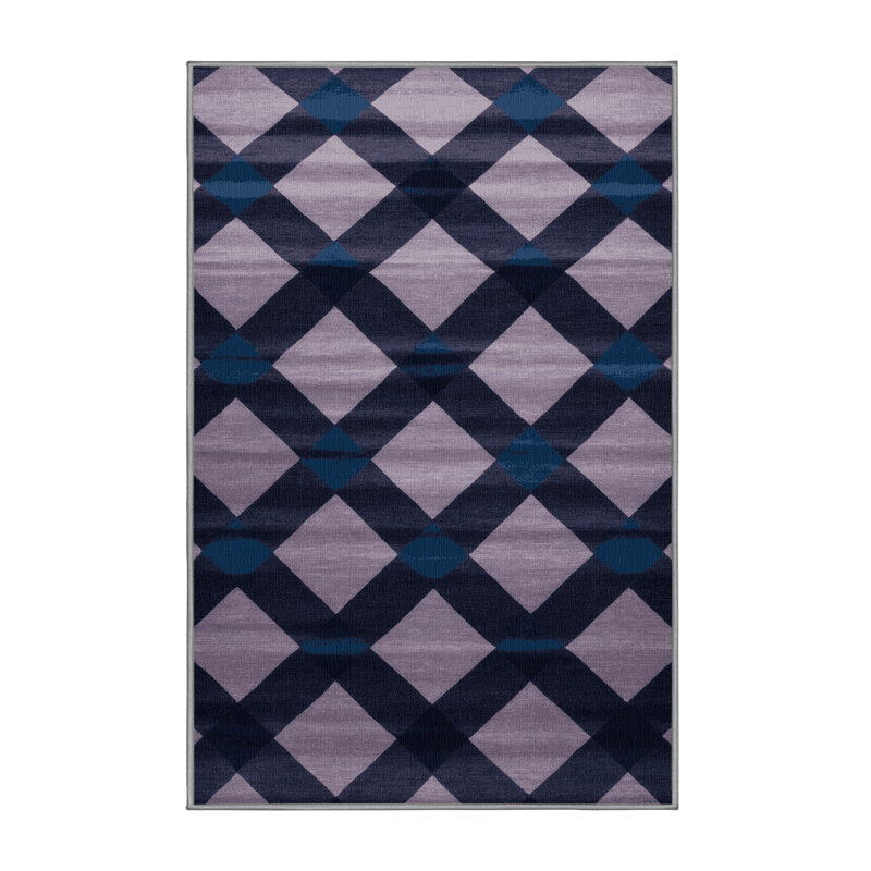 Tapis rose lavable à la machine, Rectangle 7 pi x 9 pi