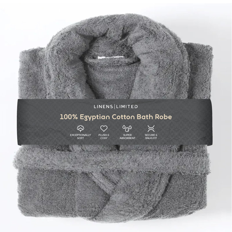 Linens Limited Egyptian-Like Cotton Dressing Gown for Women and Men, Towelling Bath Robe, Men and Ladies Nightwear Essential, Soft and Luxurious, Super Absorbent, Machine Washable