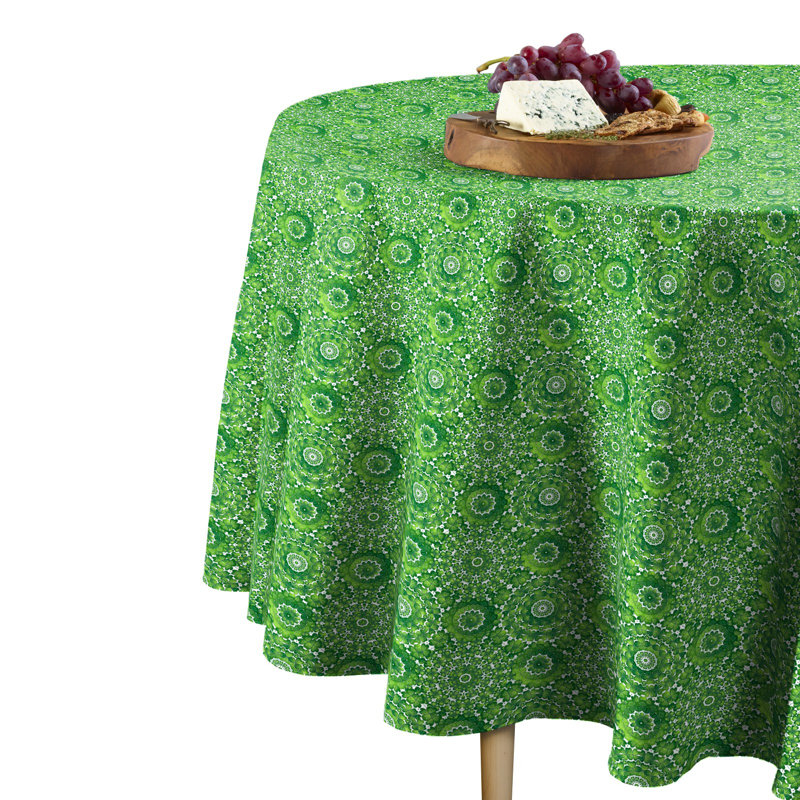 Arja Geometric Round St. Patrick's Day Tablecloth, 60" x 60"