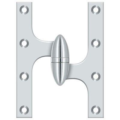Charnière en chrome poli 6 po x 4 1/2 po Deltana OK6045B26-R