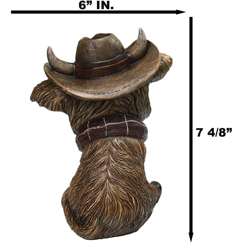 Figurine de chapeau de vache et écharpe de vache écossaise Highlands