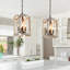 Luminaire suspendu tambour de style lanterne à 4 lumières tantales