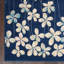 Tapis floral bleu marine / ivoire Zaizi-1439912856
