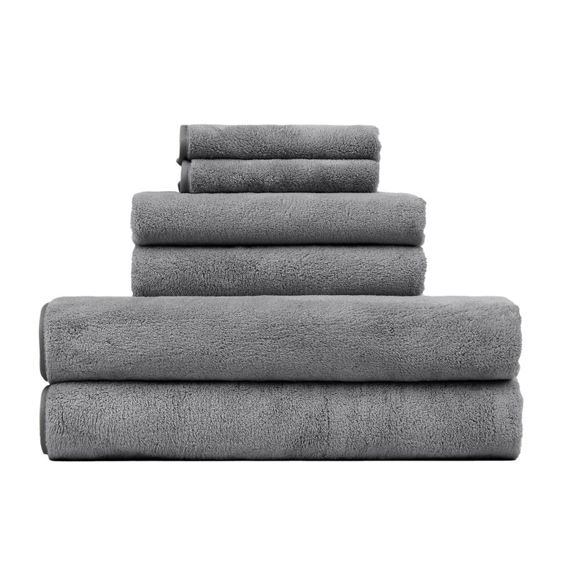 Ensemble de serviettes de bain 6 pièces, Gris