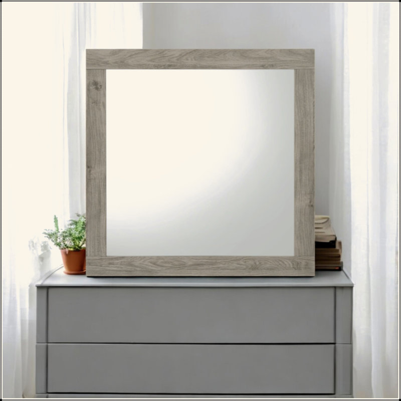 Miroir à finition gris clair