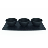 Villeroy & Boch Manufacture Three Dip Bowls & Tray 4 Piece Set