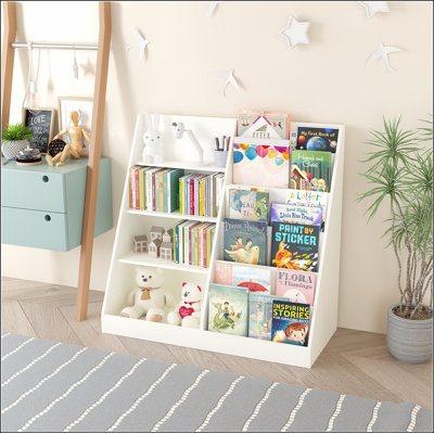 Multifunctional 4 Tier Bookshelf And Book Storage Organizer With Bookcase Display Stand by Ebern Designs