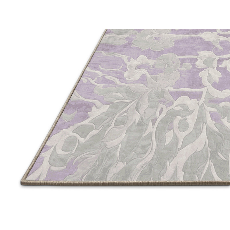 Tapis beige soyeux et moelleux, Rectangle 7 pi x 9 pi