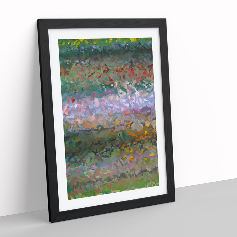 Immortal Abstract - Single Picture Frame Painting, Black, 64cm H x 46cm W x 2cm D