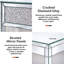 Console à miroir en diamant concassé