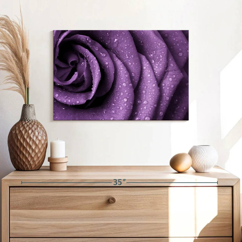 Harnek Dewy Violet Rose, 16" H x 24" W