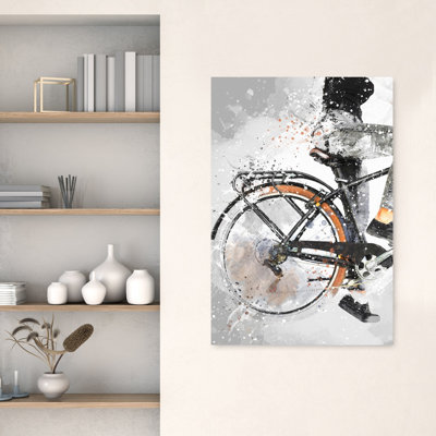 "Urban Cyclist Splash", art mural contemporain