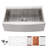 33"L x 22"W Farmhouse / Apron Front Workstation Kitchen Sink 16 Gauge Stainless Steel Single Bowl Drop-In Kitchen Sink-130037306-125397410