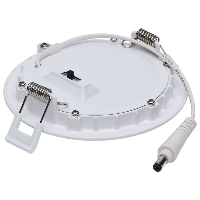 8/12 Watt LED Direct Wire Downlight 27K/3K/35K/4K/5K CCT Remote Driver 4 Inch Round Flat Face Dual Dimming