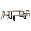 Chaise d'appoint en acacia H 18,5 po Ambriz