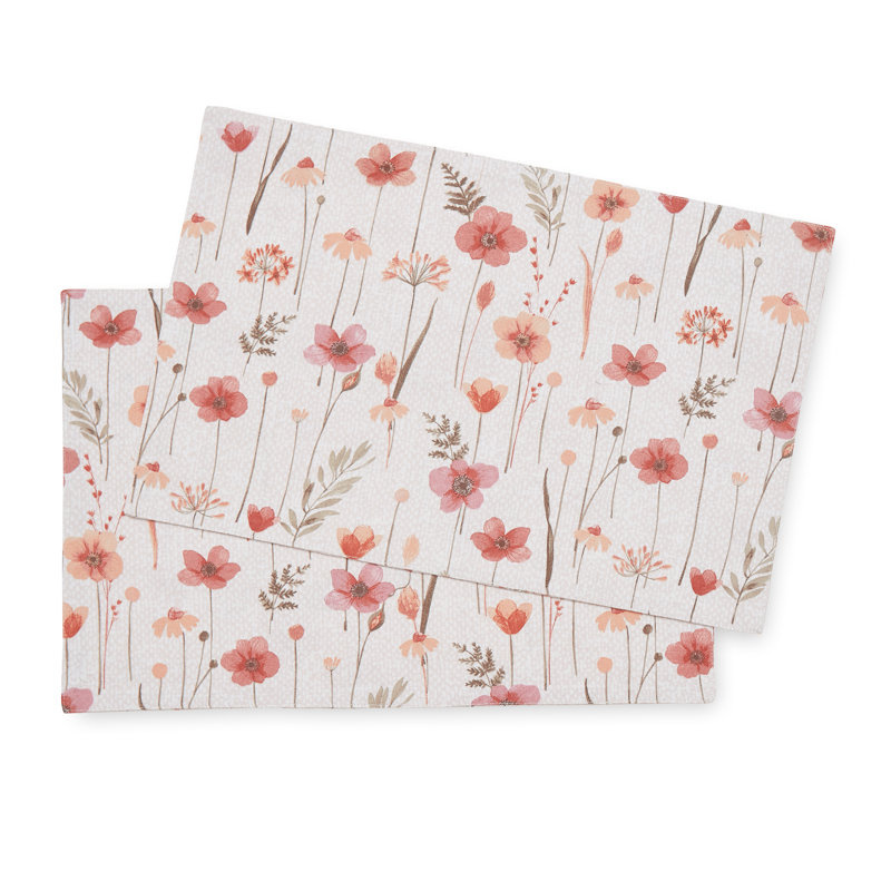 Harvest Flowers Cotton Placemat Pair