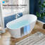 Baignoire de trempage autoportante en acrylique 59,1 "X 30,7"