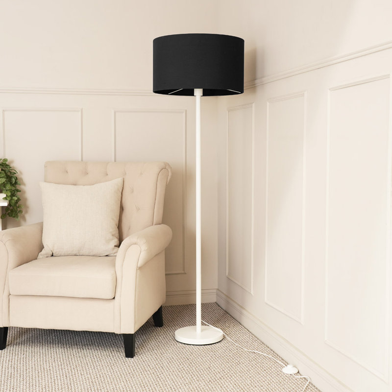 Romeir 148cm Matte Traditional Floor Lamp, Black, No