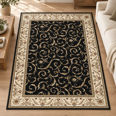 Tapis noir traditionnel Weisgerber 1599
