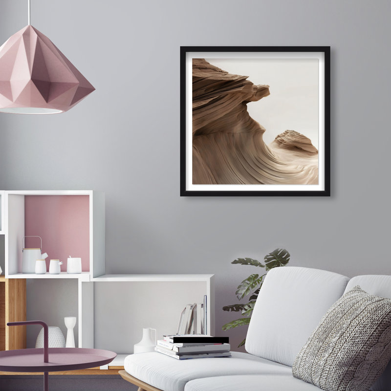 Stoic Sandstone II Print by Oliver Gal, 25.5"H x 25.5"W, Black Shadowbox