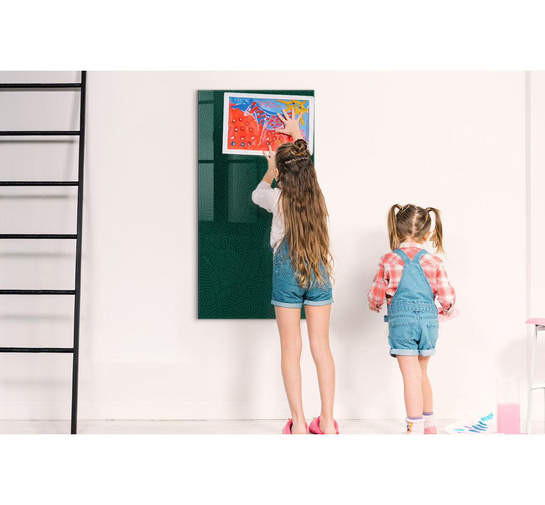 Magnetic Memo Board Whiteboard - 60 x 120 cm - With Marker and Magnets - Colorful powder