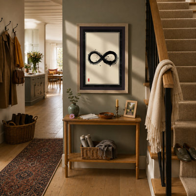 Infinity in Stillness Japandi - Framed Print