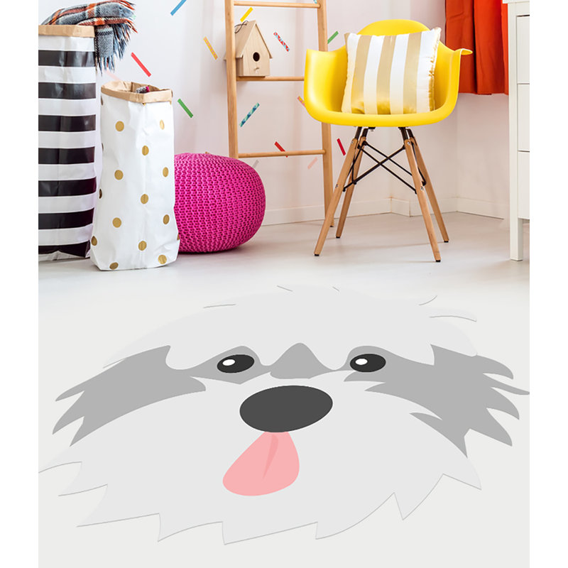 Square Aldijana Vinyl Machine Printed Area Rug, Square 160cm