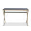 Hematite Glass Top Metal Base Writing Desk-204357614-204357585