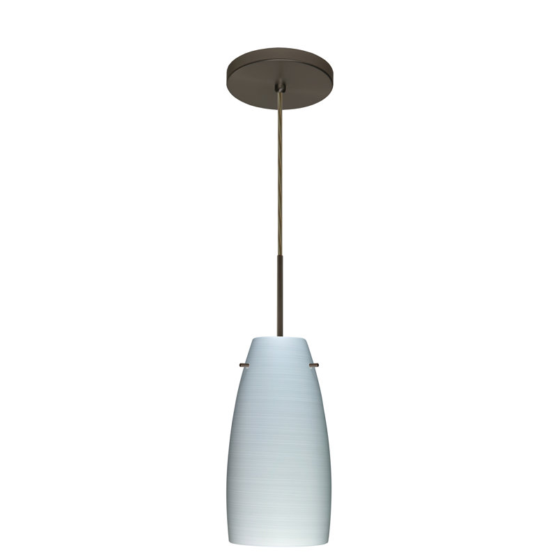 Luminaire suspendu 1 cloche pour une cloche Tao, Craie, Bronze, Incandescent