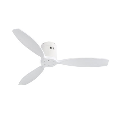 52 in  3 White Blades, Short White Housing, NO Light